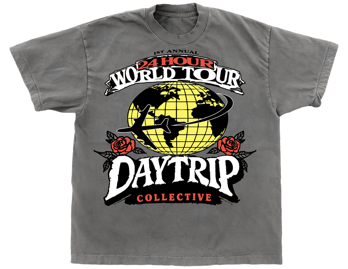 [DTC WORLD TOUR TEE][GREY/RED]