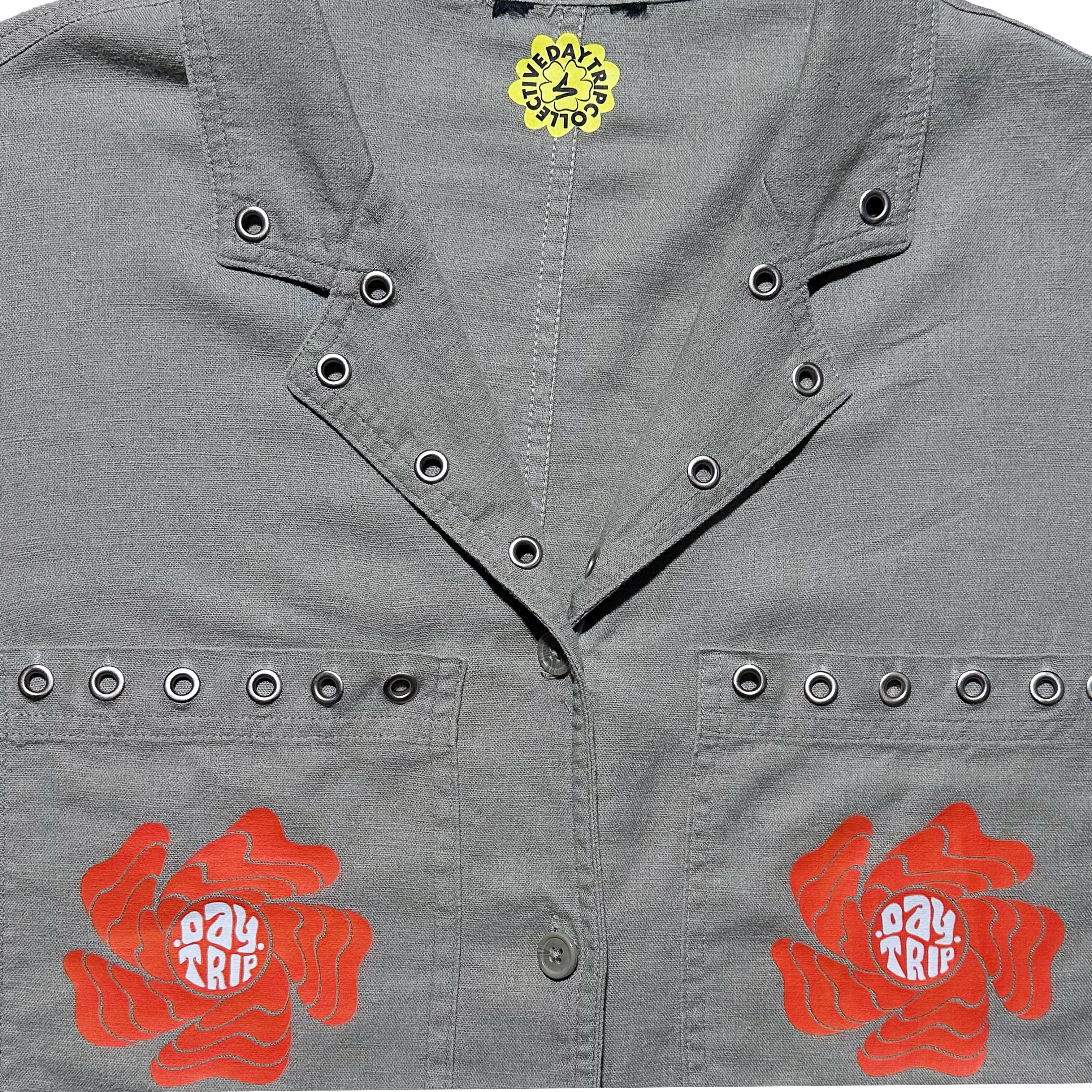 [DAPPER FLY - WMNS BUTTON UP][GRN/ORG]