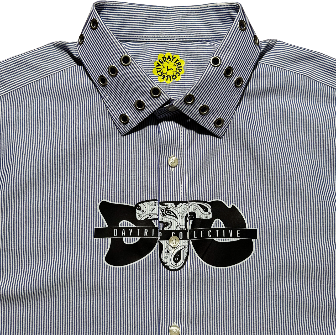 [DAPPER FLY - STAMP BUTTON UP][NVY/WHT]