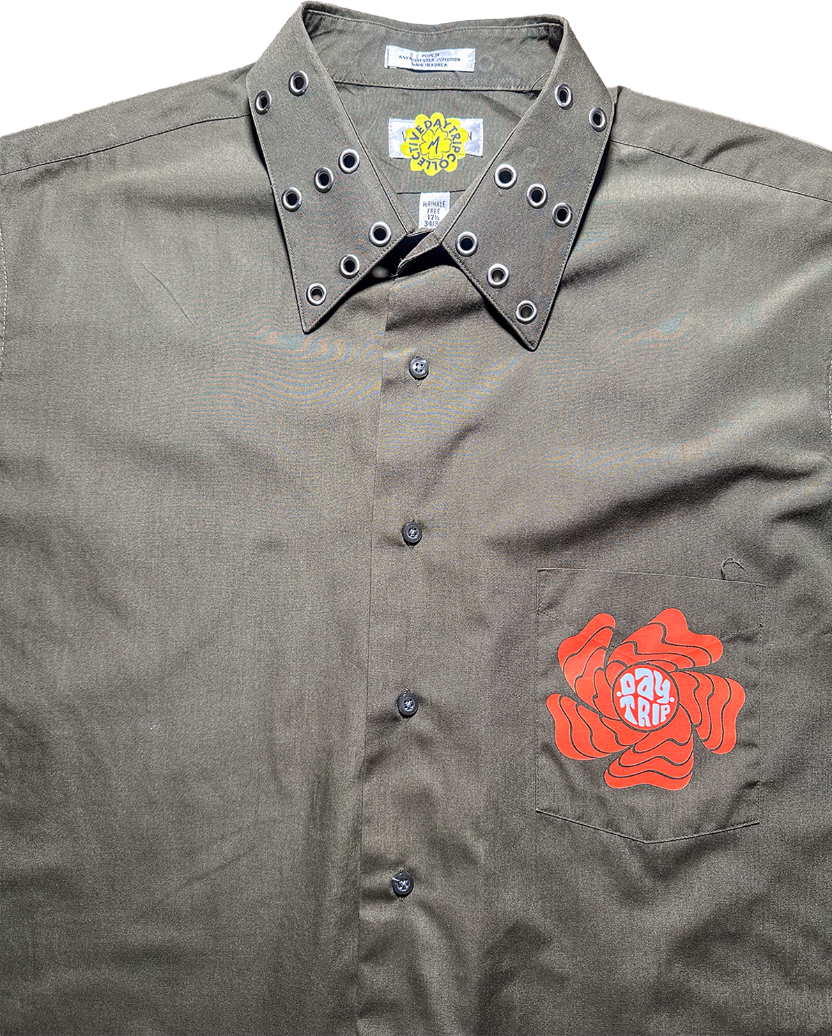 [DAPPER FLY - GRN SWIRL BUTTON UP][GRN/ORG]