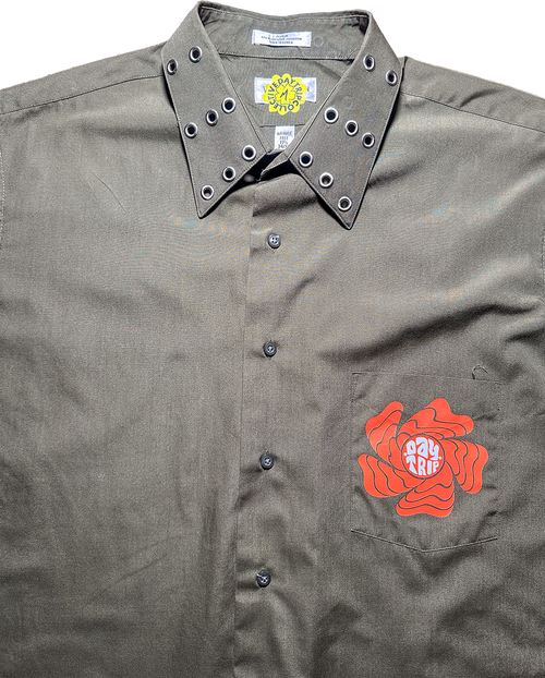 [DAPPER FLY - GRN SWIRL BUTTON UP][GRN/ORG]