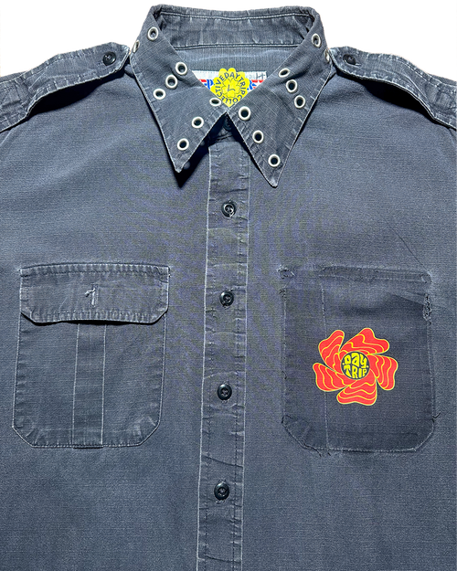 [DAPPER FLY - PKT SWIRL BUTTON UP][BLK/RED]